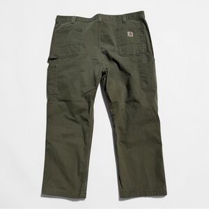 Carhartt B324 Relaxed Fit Canvas Utility Work Pants Army Green Cotton 42x30